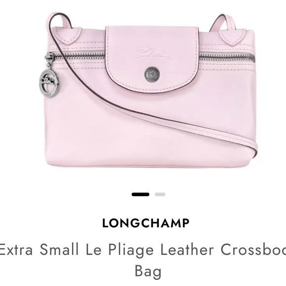 Longchamp Leather Bag Le Pillage Petal Pink Xsmall Cross Body New Sz 7.75x5x2” - Picture 6 of 7